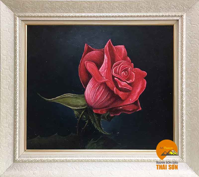 Những bức tranh sơn dầu hoa hồng đẹp và ấn tượng